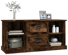 füstös tölgy színű szerelt fa TV-szekrény 99,5x35,5x48 cm