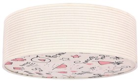 Gyerek mennyezeti lámpa KIDDY 2xE27/40W/230V bézs/rózsaszín