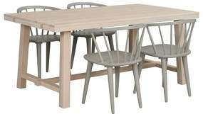 Brooklyn matt lakkozott tölgyfa étkezőasztal, 170 x 95 cm - Rowico