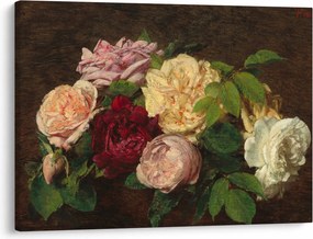 Kép - Henri Fantin-Latour, Roses de Nice on a Table, reprodukciók (70x50 cm)