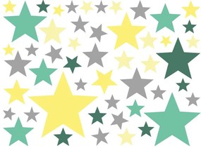 Stars Green and Yellow 50 db-os falmatrica szett - Ambiance