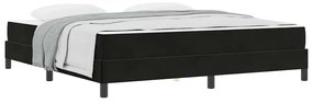 Boxspring ágy matraccal matracmal Fekete 180 x 200 cm Bársony