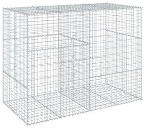 horganyzott vas gabion kosár fedéllel 200 x 100 x 150 cm