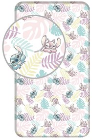 Jerry Fabrics pamut lepedő Lilo és Stitch "Leaves", 90 x 200 cm