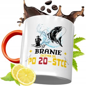 Narancssárga Szülinapi Bögre 20 20STE Ajándék fényképes nyomtatással