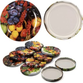 Befőttesüveg Fedél MIX Színes 10DB 82MM 6 Akasztó