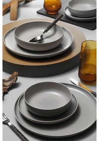 16 darabos szürke porcelán étkészlet