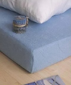 Frottír lepedő világoskék TiaHome - 60x120cm