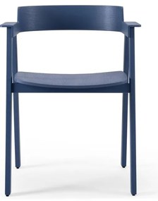 Kék tölgyfa karfás étkezőszék Flip – Gazzda