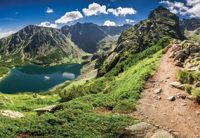 Tapéta vinil flizelin Tátra ösvény Lánctalpas tó Méretre Szabva