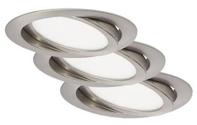 Briloner 7116-432 - KÉSZLET 3x LED Fürdőszobai lámpa FLAT IN LED/9W/230V IP23