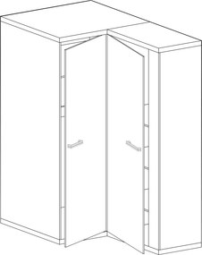 Aldabra Mediolan M-14 gardróbszekrény, hikora fa