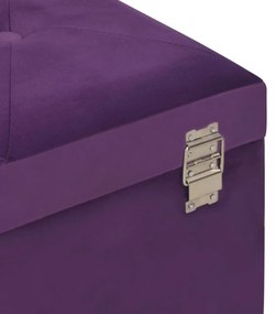 lila bársonypad tárolórekesszel 80 cm