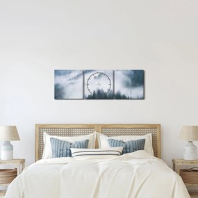 Kép - Fák a ködben (órával) (90x30 cm)
