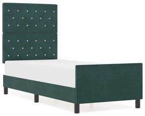 Ágykeret Sötét Zöld 80x200 cm Bársony
