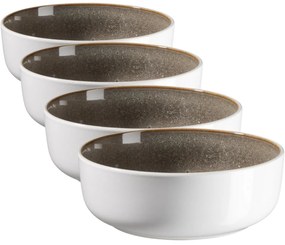 Mäser Lunaria Brown mély tányérkészlet, 18 cm, 4db