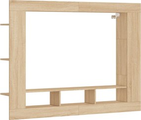 vidaXL sonoma tölgyszínű szerelt fa TV-szekrény 152x22x113 cm