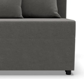 Nobu sarokkanapé, bársony, univerzális oldal, világosszürke