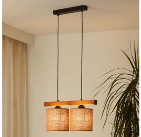 Brilagi Brilagi - Csillár zsinóron FOREST 2xE27/15W/230V fenyő/barna/fekete BG1722