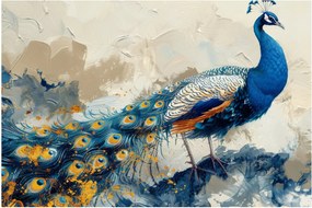 Kép - Páva, festmény (90x60 cm)