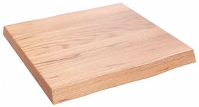világosbarna kezelt tömör asztallap 40x40x(2-4) cm