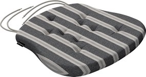 Filip székpárna 41x38 fekete-bézs csíkos