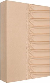 Gumis jersey lepedő 140x200 elefántcsont