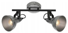 Briloner 2049-024 - Spotlámpa RETRO 2xE14/40W/230V szürke
