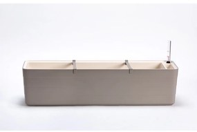 Plastia Berberis 80 Önöntöző virágláda szürke + elefántcsont, 80 cm