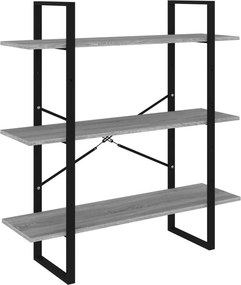 vidaXL szürke sonoma színű szerelt fa könyvszekrény 100 x 30 x 105 cm
