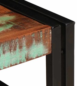 Fürdőszobai polc polcokkal 60 x 50 x 23 cm Tömör mangófa és vas