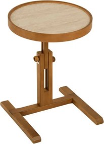Opus Yuvarlak 40 - Walnut, Travertine