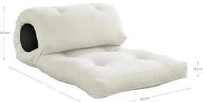 Szürkésbézs futon matrac 70x200 cm Wrap Linen Beige/Dark Grey – Karup Design