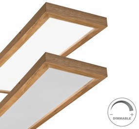 Brilagi-LED Dimmelhető lámpa WOODY FRAME LED/50W/230V tölgy 120x30 cm IP44 + távirányító