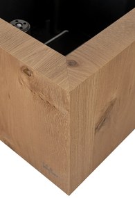 Önöntöző fa virágcserép TAMMI, négyzet alakú, többféle változatban - Hobby Flower méretek: 54x54x40, szín: természetes tölgy