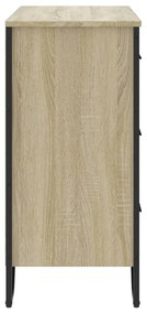 sonoma tölgy színű szerelt fa komód 91 x 35,5 x 74,5 cm