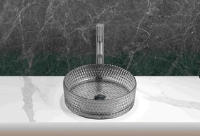 AREZZO design GLAM üvegmosdó, világosszürke
