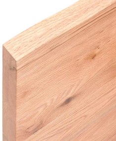 világosbarna kezelt tömör tölgyfa fali polc 100x50x(2-4) cm