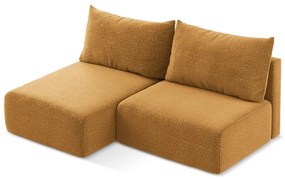 Narancssárga kinyitható-tárolóhelyes sarokkanapé (bal oldali) Kalena – Makamii