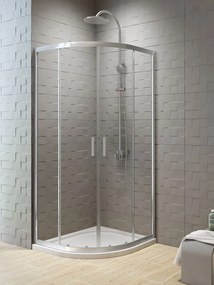 New Trendy New Varia zuhanykabin 90x90 cm félkör alakú króm fényes/átlátszó üveg K-0497
