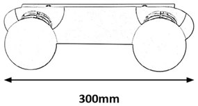 Rabalux 2111 - Fürdőszobai mennyezeti lámpa BECCA 2xG9/28W/230V IP44