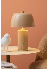 Bézs LED dimmelhető asztali lámpa fém búrával (magasság 30 cm) Freya – Leitmotiv