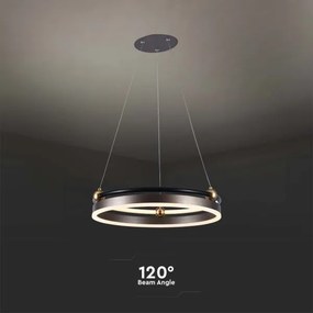 LED Csillár zsinóron LED/20W/230V 3000K átm. 42 cm barna