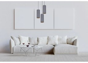 Csillár zsinóron AVALO 3xE27/60W/230V á. 35 cm szürke