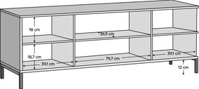 TV asztal, kasmír krémszín, STYLE LS 4