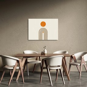 Üveg kép - Barna ívek (70x50 cm)