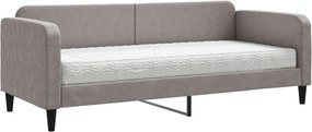 vidaXL tópszínű szövet kanapéágy matraccal 80 x 200 cm