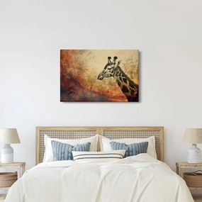 Kép - Zsiráf, festmény (90x60 cm)