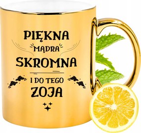 Prémium Arany Csillogó Bögre Zoi Ajándék Nyomtatott Fotóval