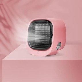 Hordozható mini léghűtő ventilátor &#8211; rózsaszín 15 cm